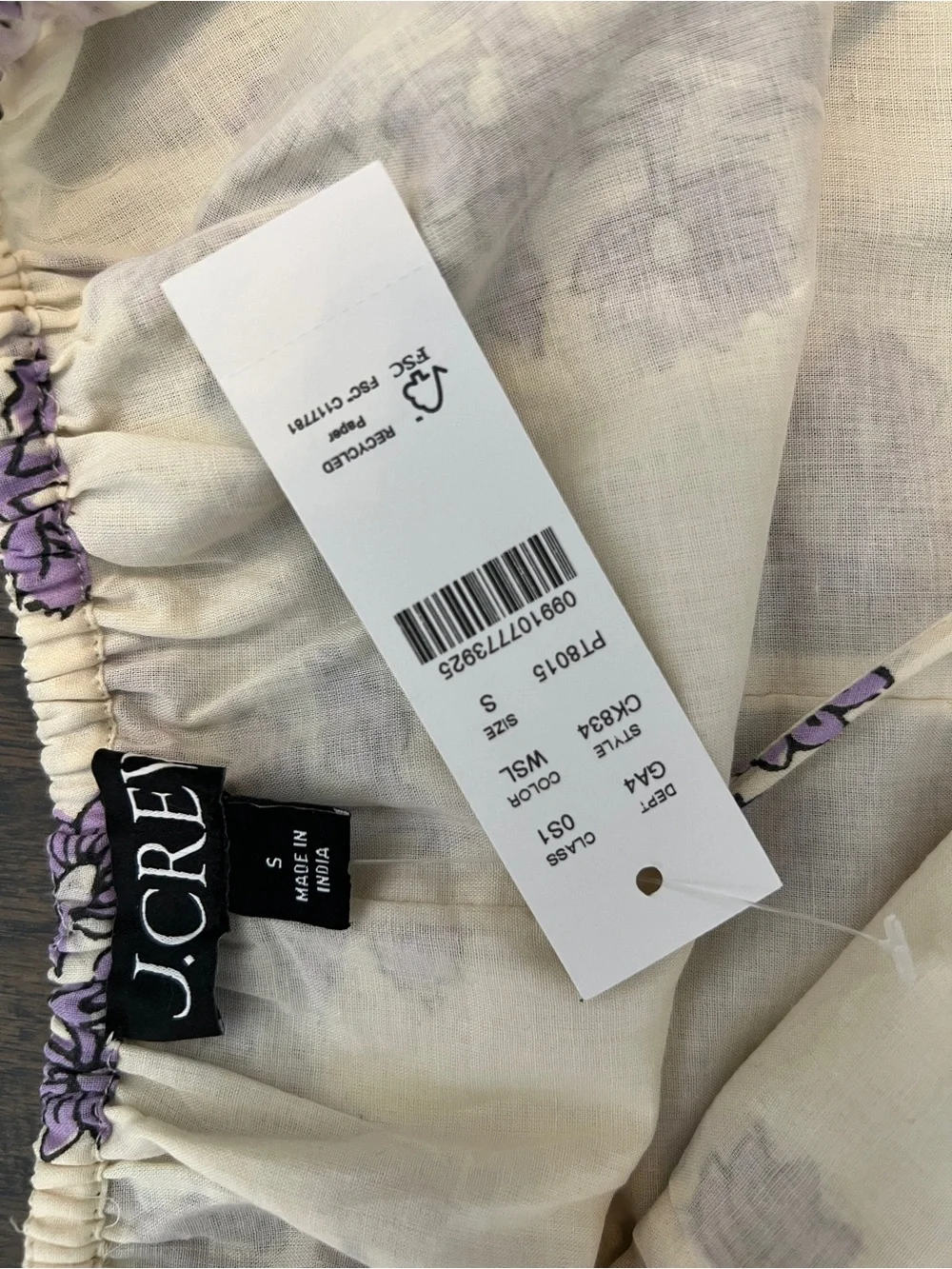 J. Crew Warm Sesame Lavender Floaty Midi Dress NWT size Small
